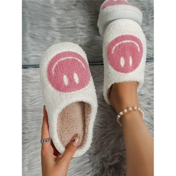 Casual Cartoon Smiling Face Women's House Slippers - Picture 4 of 5